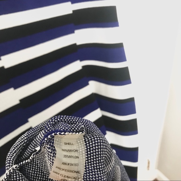 Calvin Klein blue, black, white striped dress NWT - Picture 5 of 5